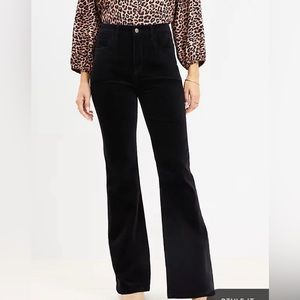 Loft Black Corduroy Modern Boot Pants, size 6